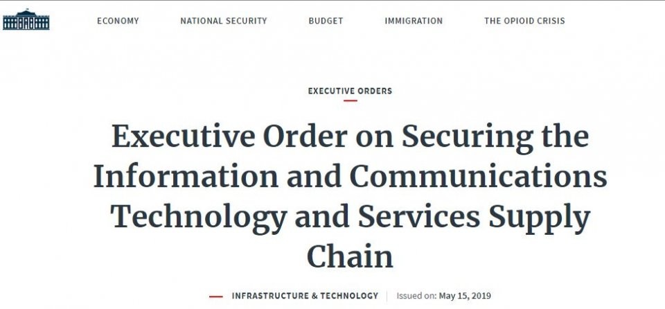美国总统特朗普正式签署《确保信息通信技术与服务供应链安全》行政令